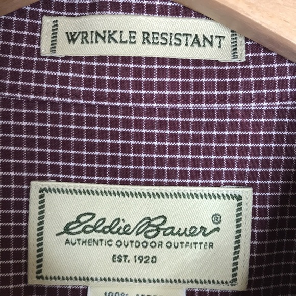 Eddie Bauer mens wrinkle resistant long sleeve button down cotton shirt - Picture 6 of 10